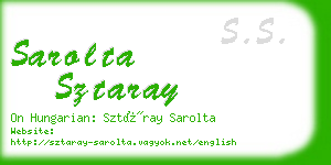 sarolta sztaray business card